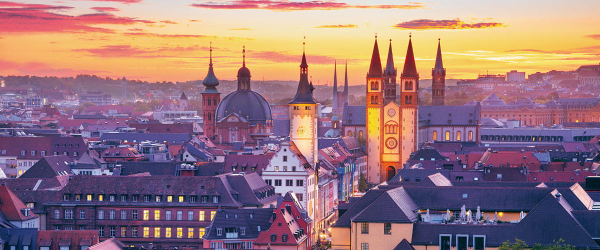 Wurzburg skyline at sunrise
